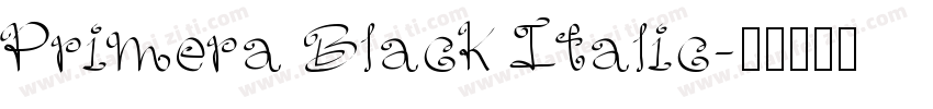 Primera Black Italic字体转换